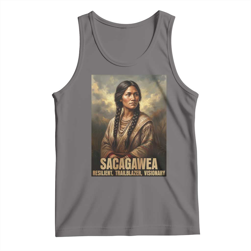 Sacagawea Native American Woman Tank Top Resilient Trailblazer Visionary