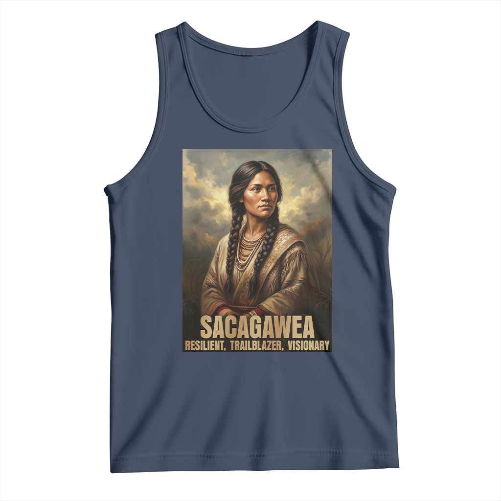 Sacagawea Native American Woman Tank Top Resilient Trailblazer Visionary