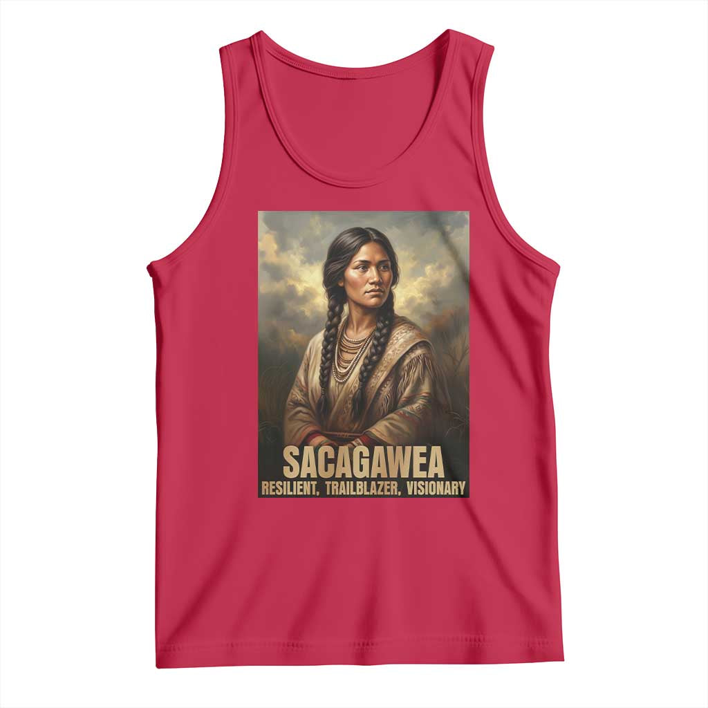 Sacagawea Native American Woman Tank Top Resilient Trailblazer Visionary