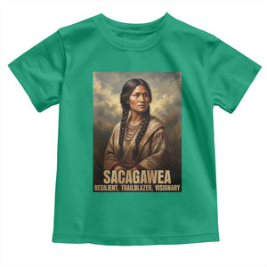 Sacagawea Native American Woman Toddler T Shirt Resilient Trailblazer Visionary