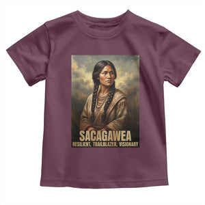 Sacagawea Native American Woman Toddler T Shirt Resilient Trailblazer Visionary