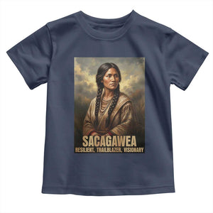 Sacagawea Native American Woman Toddler T Shirt Resilient Trailblazer Visionary