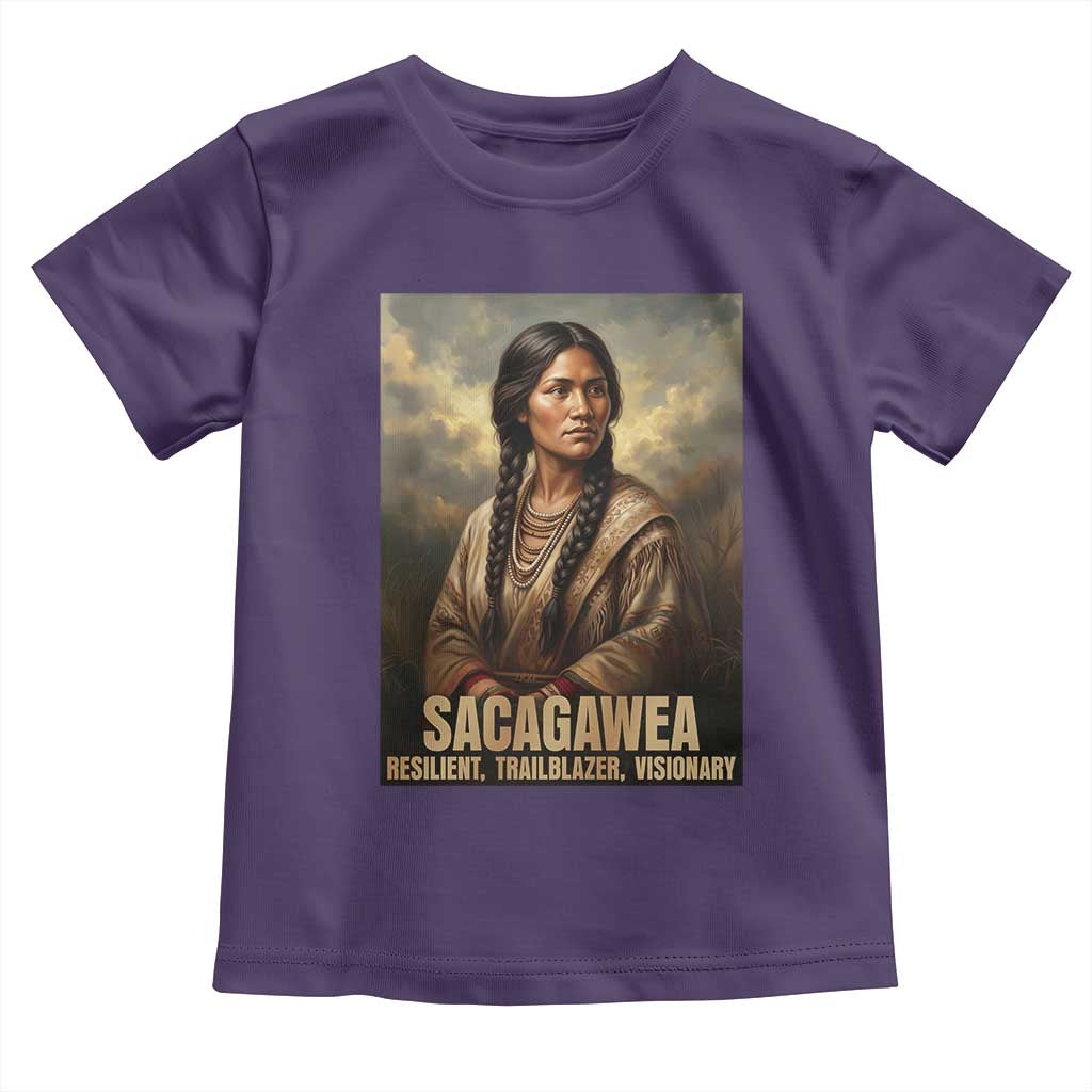 Sacagawea Native American Woman Toddler T Shirt Resilient Trailblazer Visionary