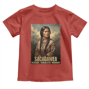 Sacagawea Native American Woman Toddler T Shirt Resilient Trailblazer Visionary