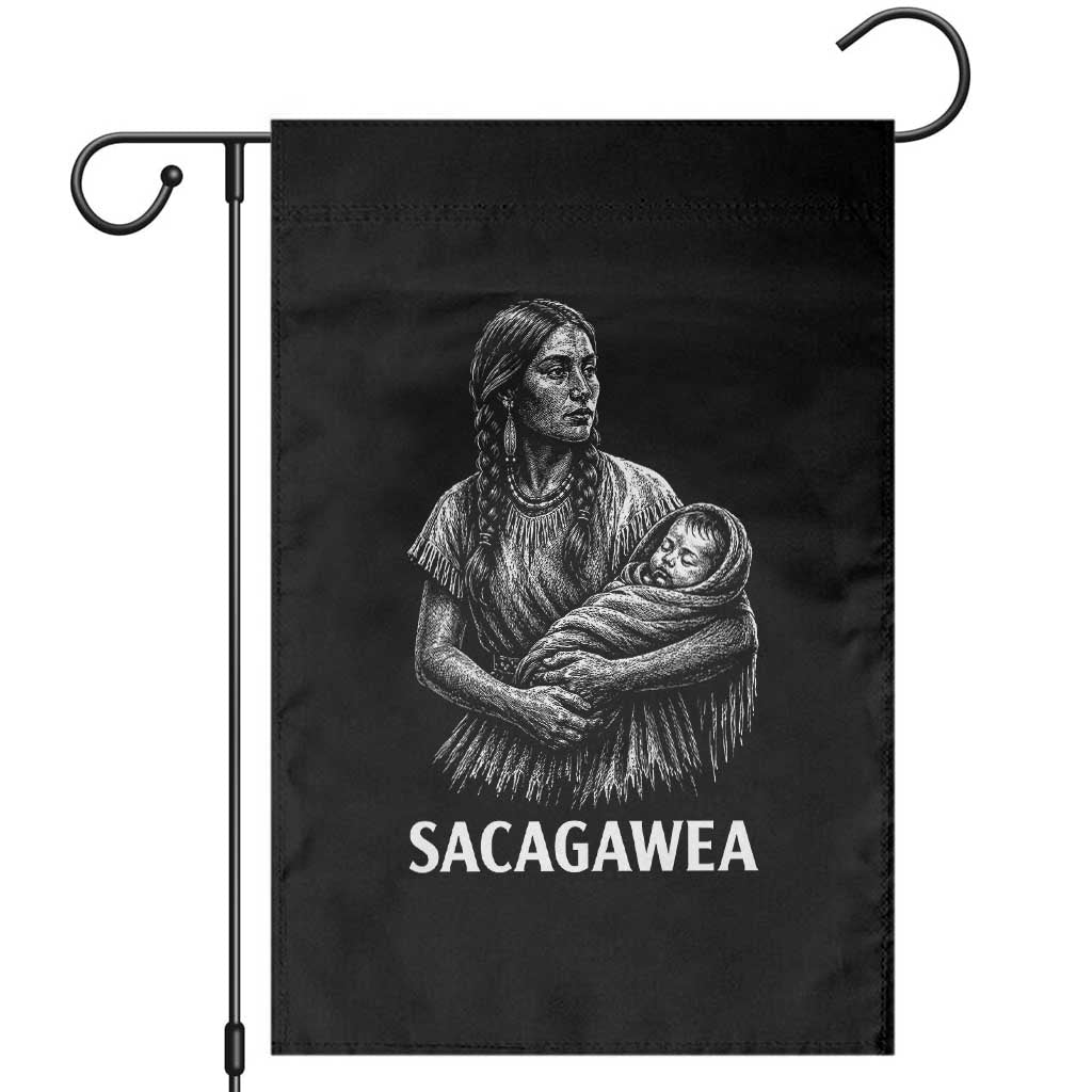 Sacagawea Garden Flag Native American Womens History Month Graphic TS12 Black Print Your Wear