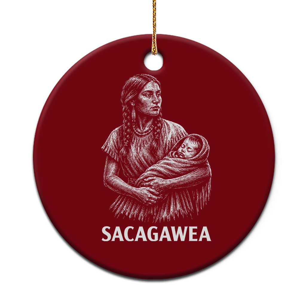 Sacagawea Ceramic Ornament Native American Womens History Month Graphic