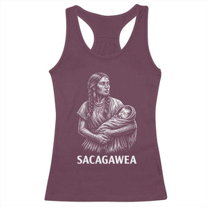 Sacagawea Racerback Tank Top Native American Womens History Month Graphic