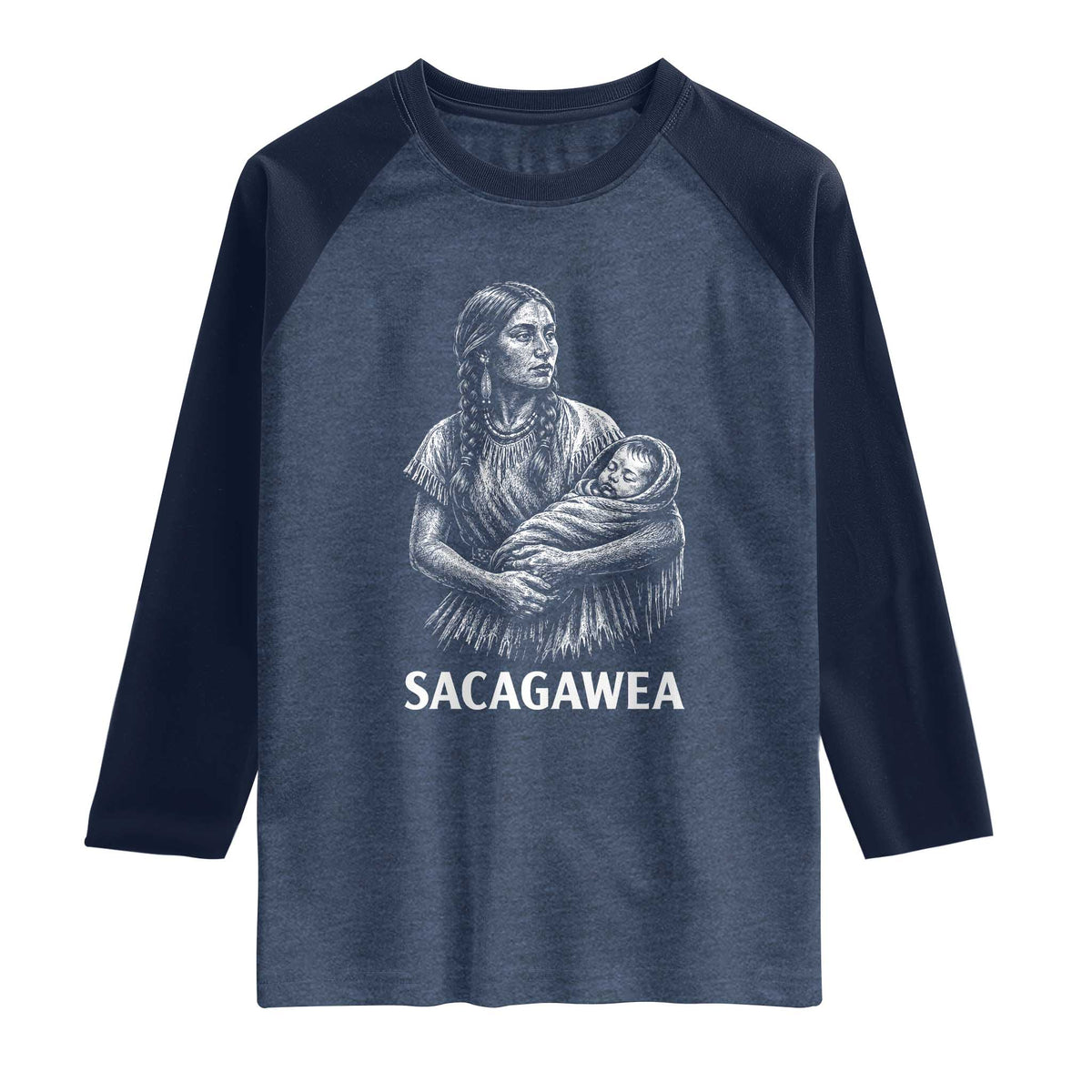Sacagawea Raglan Shirt Native American Womens History Month Graphic