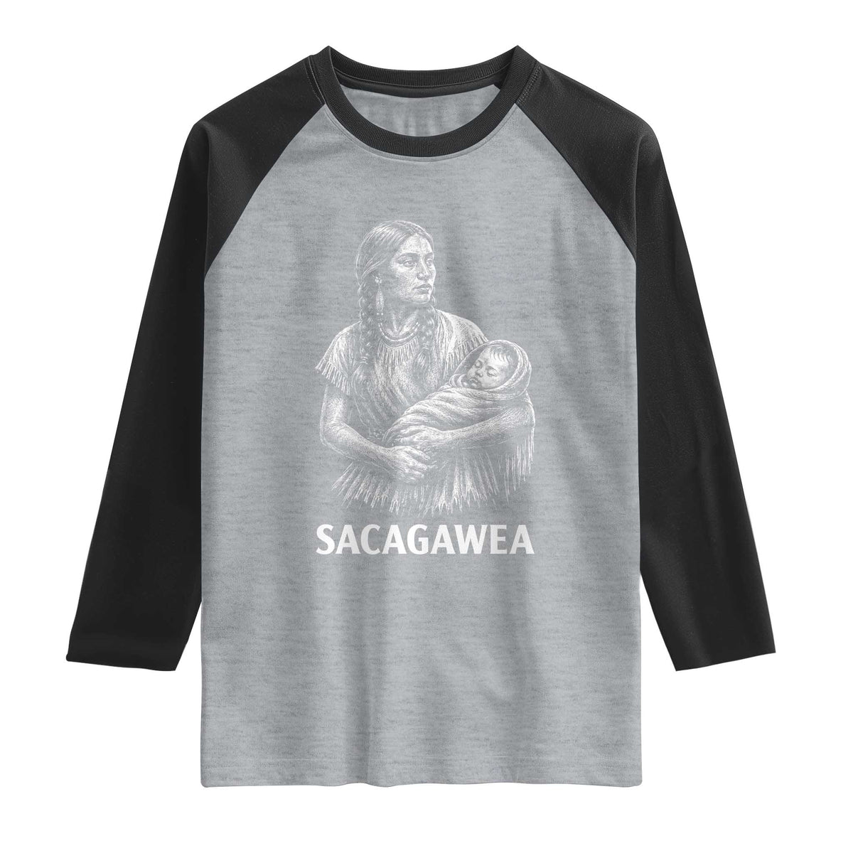 Sacagawea Raglan Shirt Native American Womens History Month Graphic