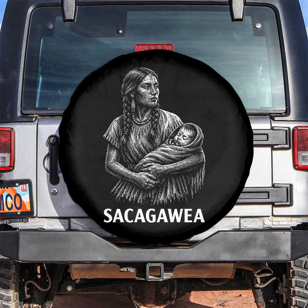 Sacagawea Spare Tire Cover Native American Womens History Month Graphic