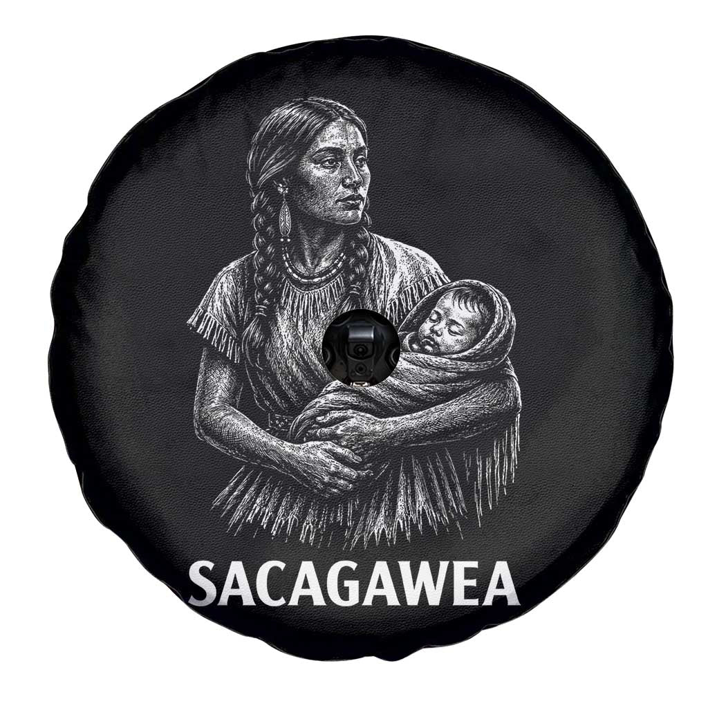 Sacagawea Spare Tire Cover Native American Womens History Month Graphic