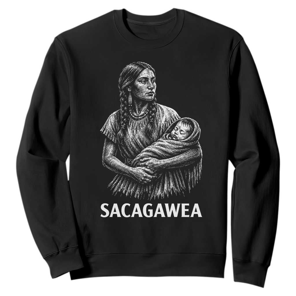 Sacagawea Sweatshirt Native American Womens History Month Graphic
