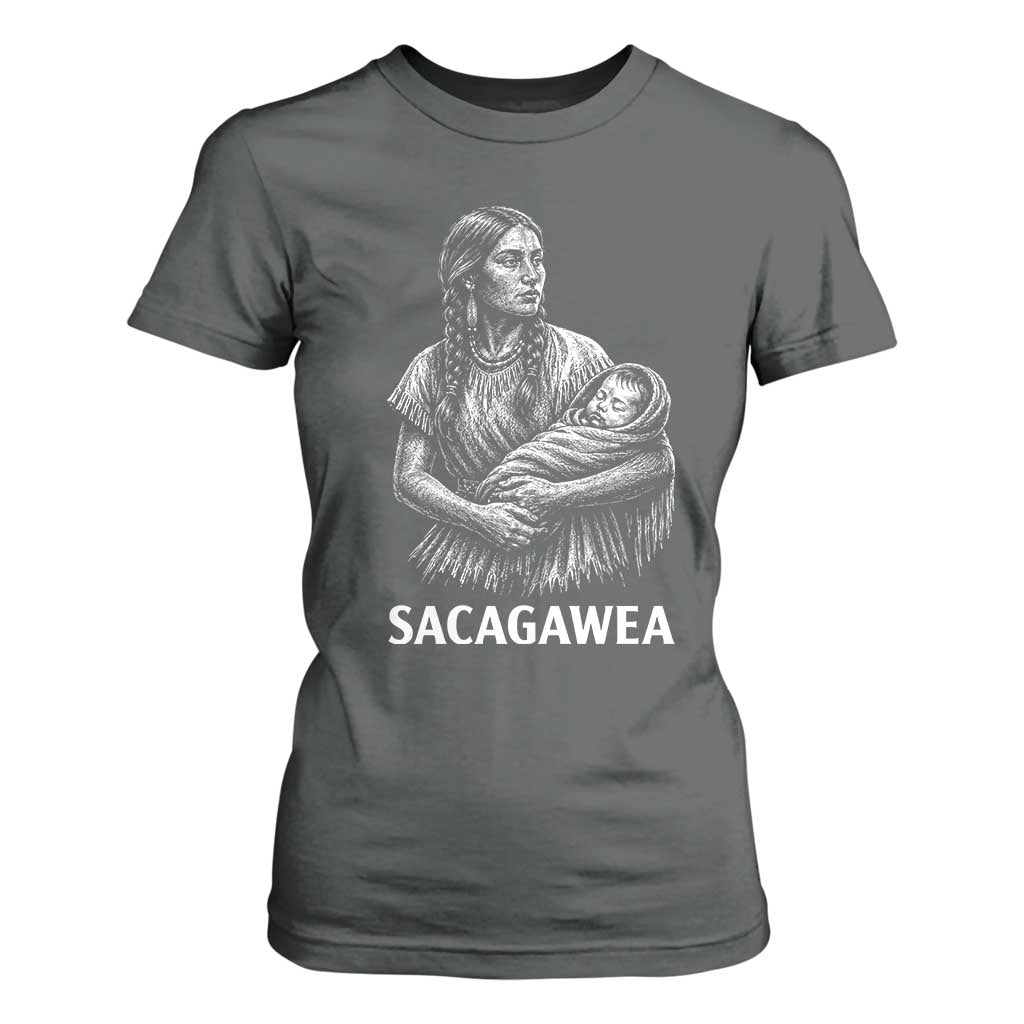 Sacagawea T Shirt For Women Native American Womens History Month Graphic