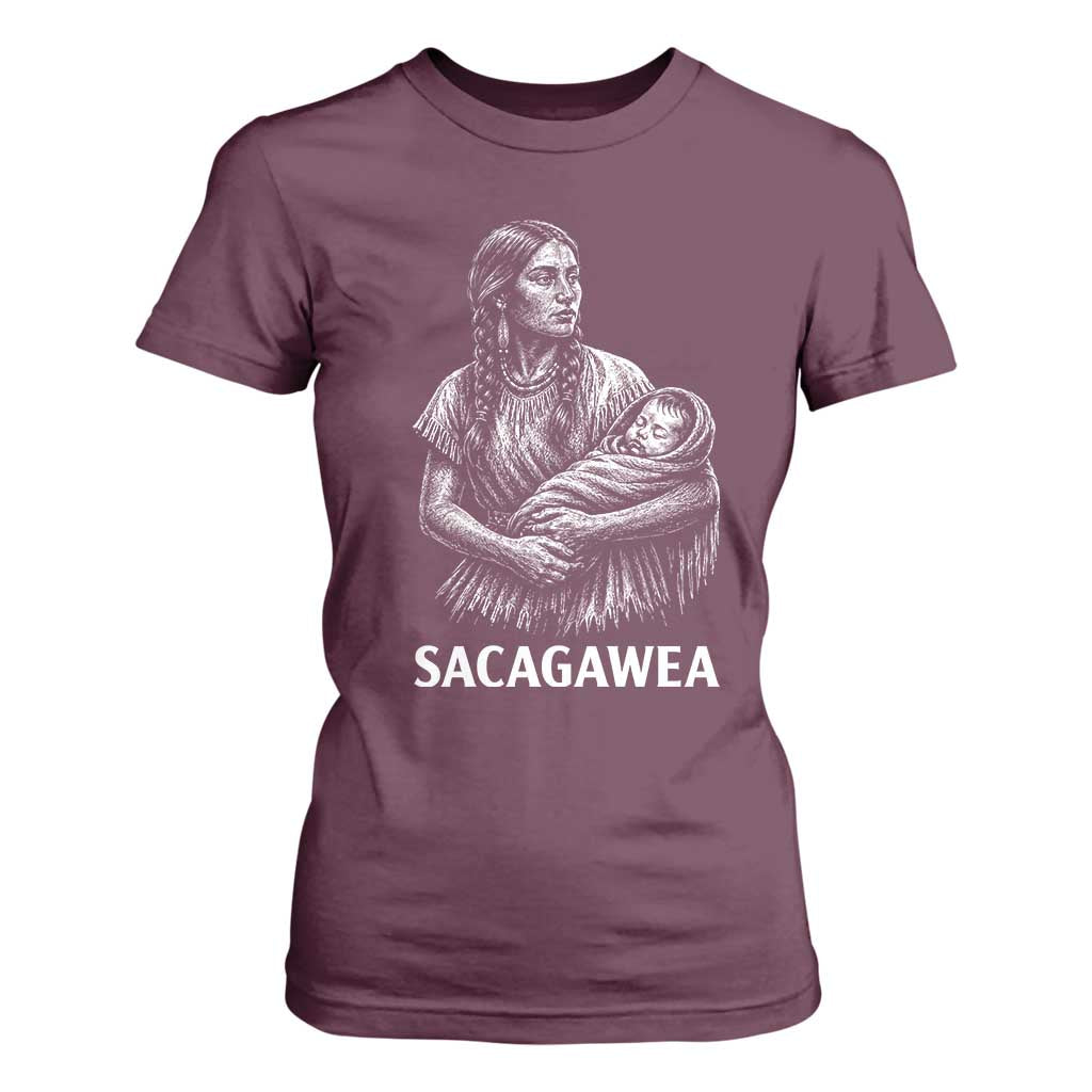 Sacagawea T Shirt For Women Native American Womens History Month Graphic