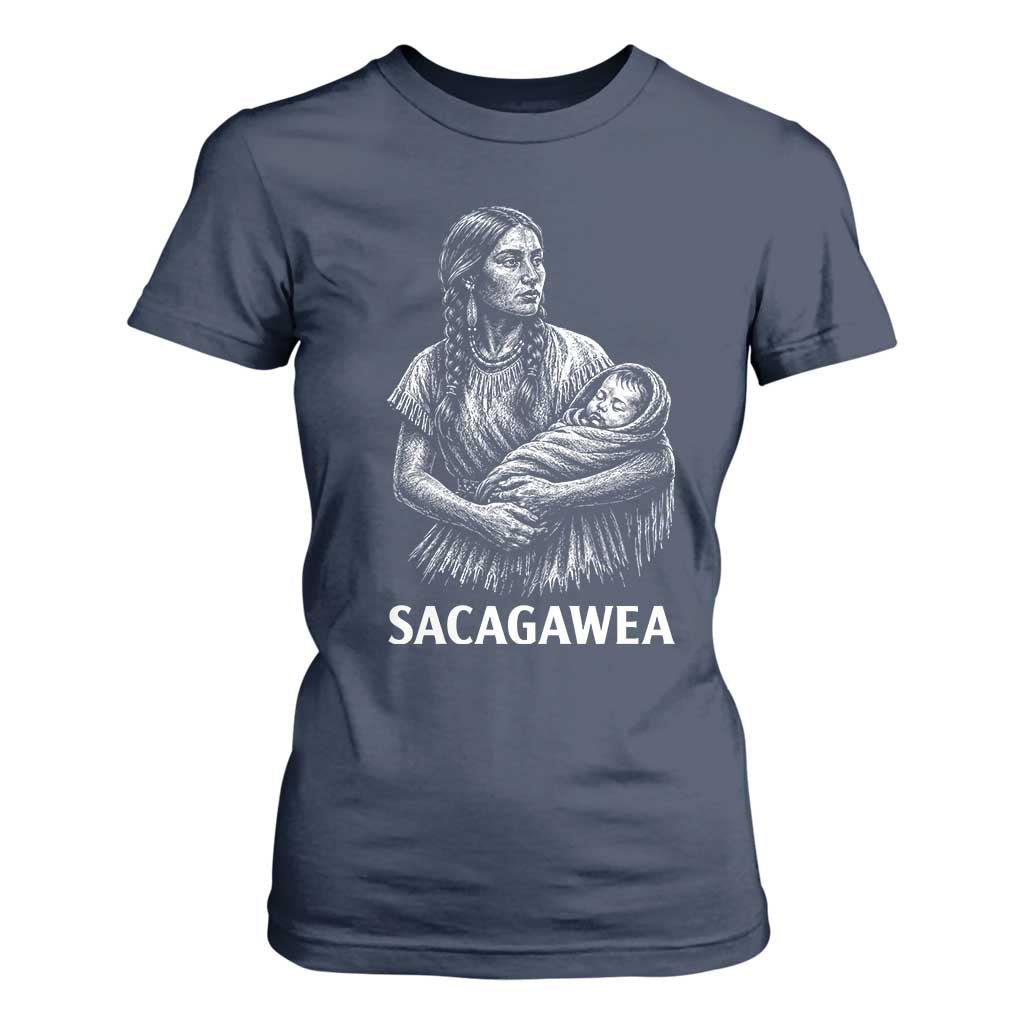 Sacagawea T Shirt For Women Native American Womens History Month Graphic
