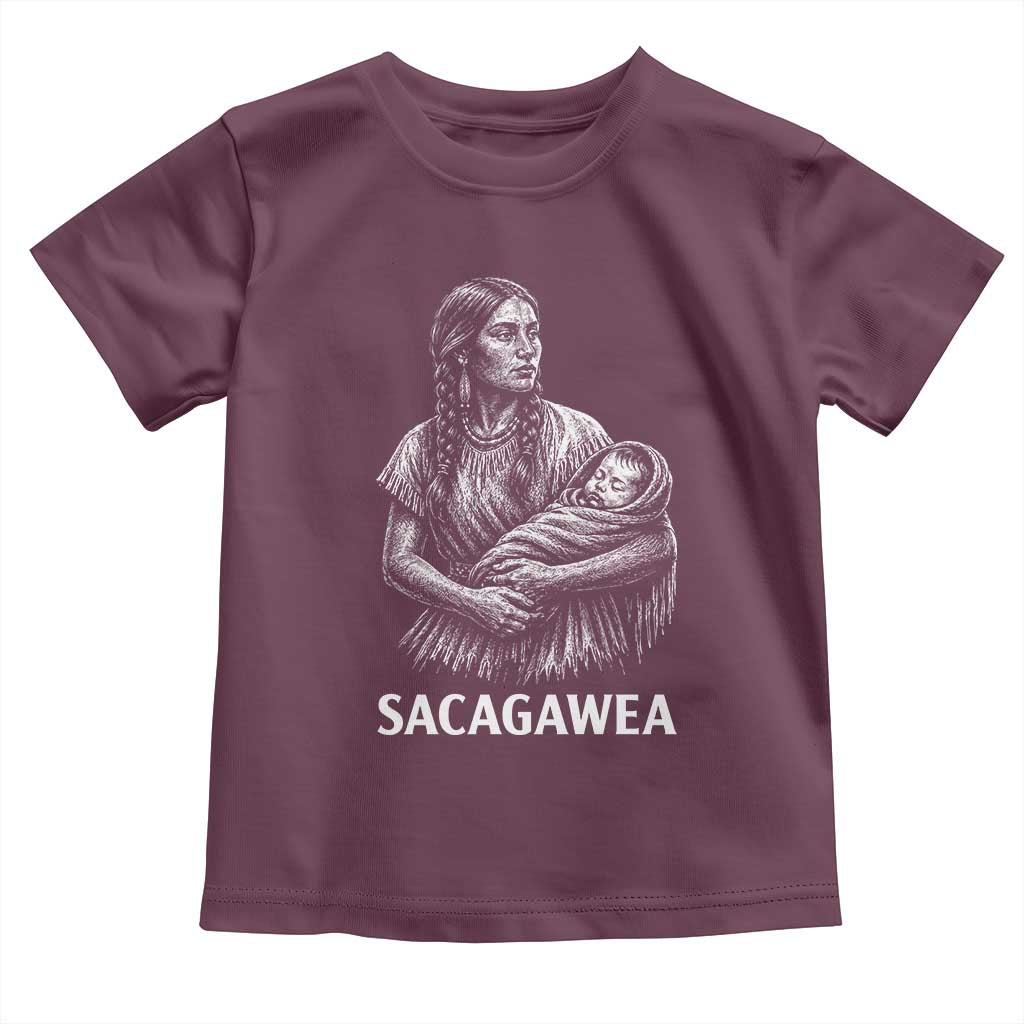 Sacagawea Toddler T Shirt Native American Womens History Month Graphic