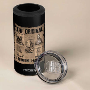 The Original Founding Fathers 4 in 1 Can Cooler Tumbler Native American Indigenous Leaders Graphic