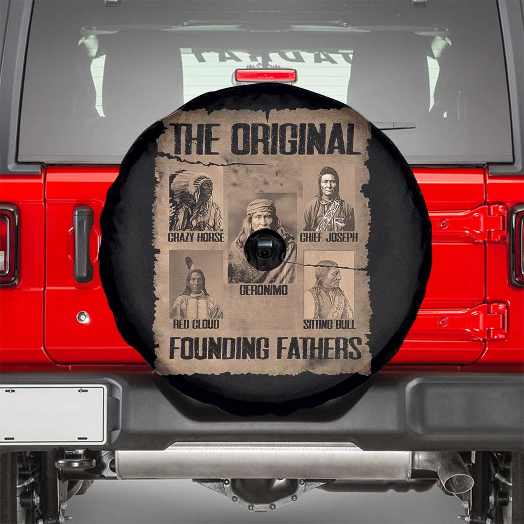 The Original Founding Fathers Spare Tire Cover Native American Indigenous Leaders Graphic