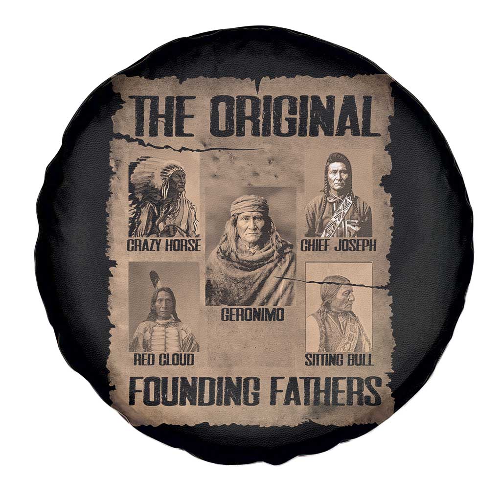 The Original Founding Fathers Spare Tire Cover Native American Indigenous Leaders Graphic