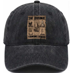 The Original Founding Fathers Washed Cotton Baseball Cap Native American Indigenous Leaders Graphic TS12 Print Your Wear