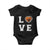 Love Basketball Baby Onesie Cracked Ball Graphic For Sport Lover TS12 Black Print Your Wear