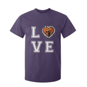 Love Basketball T Shirt For Kid Cracked Ball Graphic For Sport Lover TS12 Purple Print Your Wear