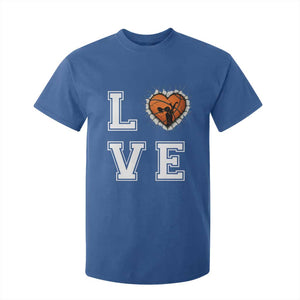 Love Basketball T Shirt For Kid Cracked Ball Graphic For Sport Lover TS12 Royal Blue Print Your Wear