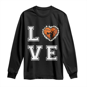 Love Basketball Long Sleeve Shirt Cracked Ball Graphic For Sport Lover TS12 Black Print Your Wear
