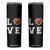 Love Basketball Skinny Tumbler Cracked Ball Graphic For Sport Lover TS12 Black Print Your Wear