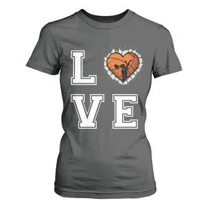 Love Basketball T Shirt For Women Cracked Ball Graphic For Sport Lover TS12 Dark Heather Print Your Wear
