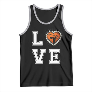 Love Basketball Tank Top Cracked Ball Graphic For Sport Lover TS12 Black Athletic Heather Print Your Wear