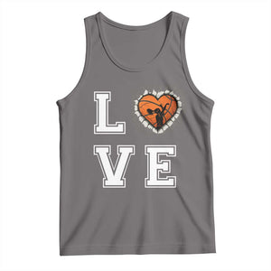 Love Basketball Tank Top Cracked Ball Graphic For Sport Lover TS12 Deep Heather Print Your Wear