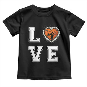 Love Basketball Toddler T Shirt Cracked Ball Graphic For Sport Lover TS12 Black Print Your Wear