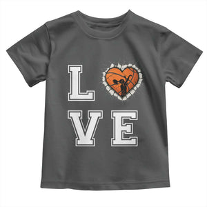 Love Basketball Toddler T Shirt Cracked Ball Graphic For Sport Lover TS12 Dark Heather Print Your Wear