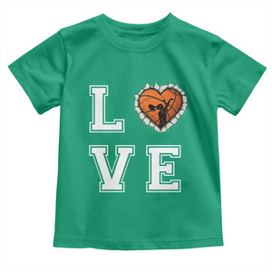 Love Basketball Toddler T Shirt Cracked Ball Graphic For Sport Lover TS12 Irish Green Print Your Wear