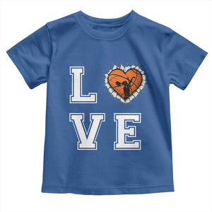 Love Basketball Toddler T Shirt Cracked Ball Graphic For Sport Lover TS12 Royal Blue Print Your Wear