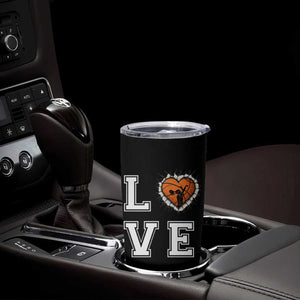 Love Basketball Tumbler Cup Cracked Ball Graphic For Sport Lover TS12 Print Your Wear