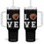 Love Basketball Tumbler With Handle Cracked Ball Graphic For Sport Lover TS12 One Size: 40 oz Black Print Your Wear
