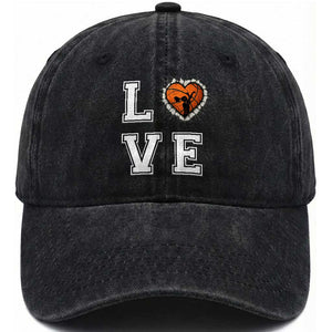 Love Basketball Washed Cotton Baseball Cap Cracked Ball Graphic For Sport Lover TS12 Print Your Wear