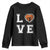 Love Basketball Youth Sweatshirt Cracked Ball Graphic For Sport Lover TS12 Black Print Your Wear