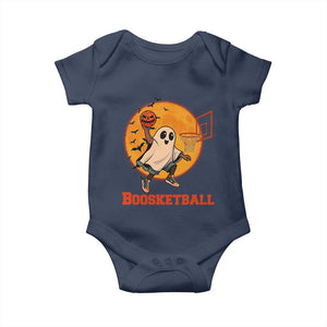 Funny Black Ghost Halloween Basketball Baby Onesie Boosketball Dunk Gift TS12 Navy Print Your Wear