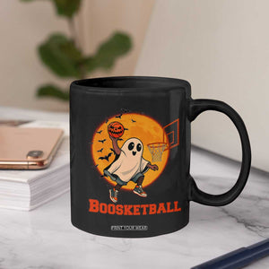 Funny Black Ghost Halloween Basketball Coffee Mug Boosketball Dunk Gift TS12 Print Your Wear