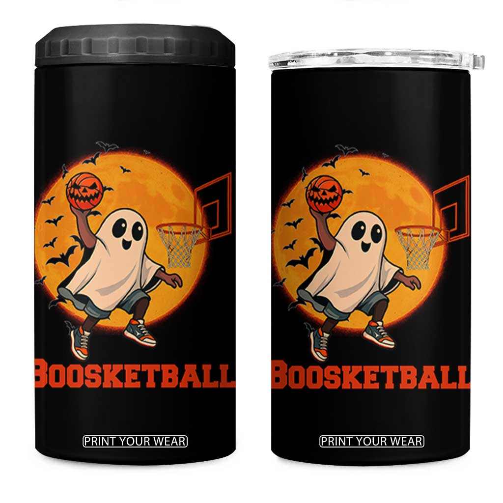 Funny Black Ghost Halloween Basketball 4 in 1 Can Cooler Tumbler Boosketball Dunk Gift TS12 One Size: 16 oz Black Print Your Wear