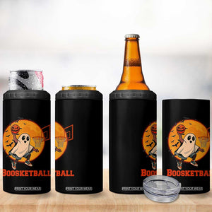 Funny Black Ghost Halloween Basketball 4 in 1 Can Cooler Tumbler Boosketball Dunk Gift TS12 Print Your Wear