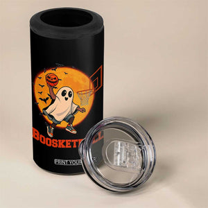 Funny Black Ghost Halloween Basketball 4 in 1 Can Cooler Tumbler Boosketball Dunk Gift TS12 Print Your Wear