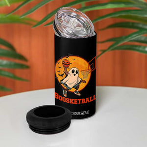 Funny Black Ghost Halloween Basketball 4 in 1 Can Cooler Tumbler Boosketball Dunk Gift TS12 Print Your Wear