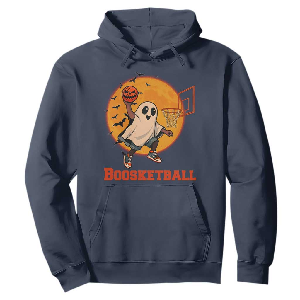 Funny Black Ghost Halloween Basketball Hoodie Boosketball Dunk Gift TS12 Navy Print Your Wear
