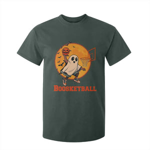 Funny Black Ghost Halloween Basketball T Shirt For Kid Boosketball Dunk Gift TS12 Dark Forest Green Print Your Wear