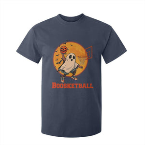 Funny Black Ghost Halloween Basketball T Shirt For Kid Boosketball Dunk Gift TS12 Navy Print Your Wear