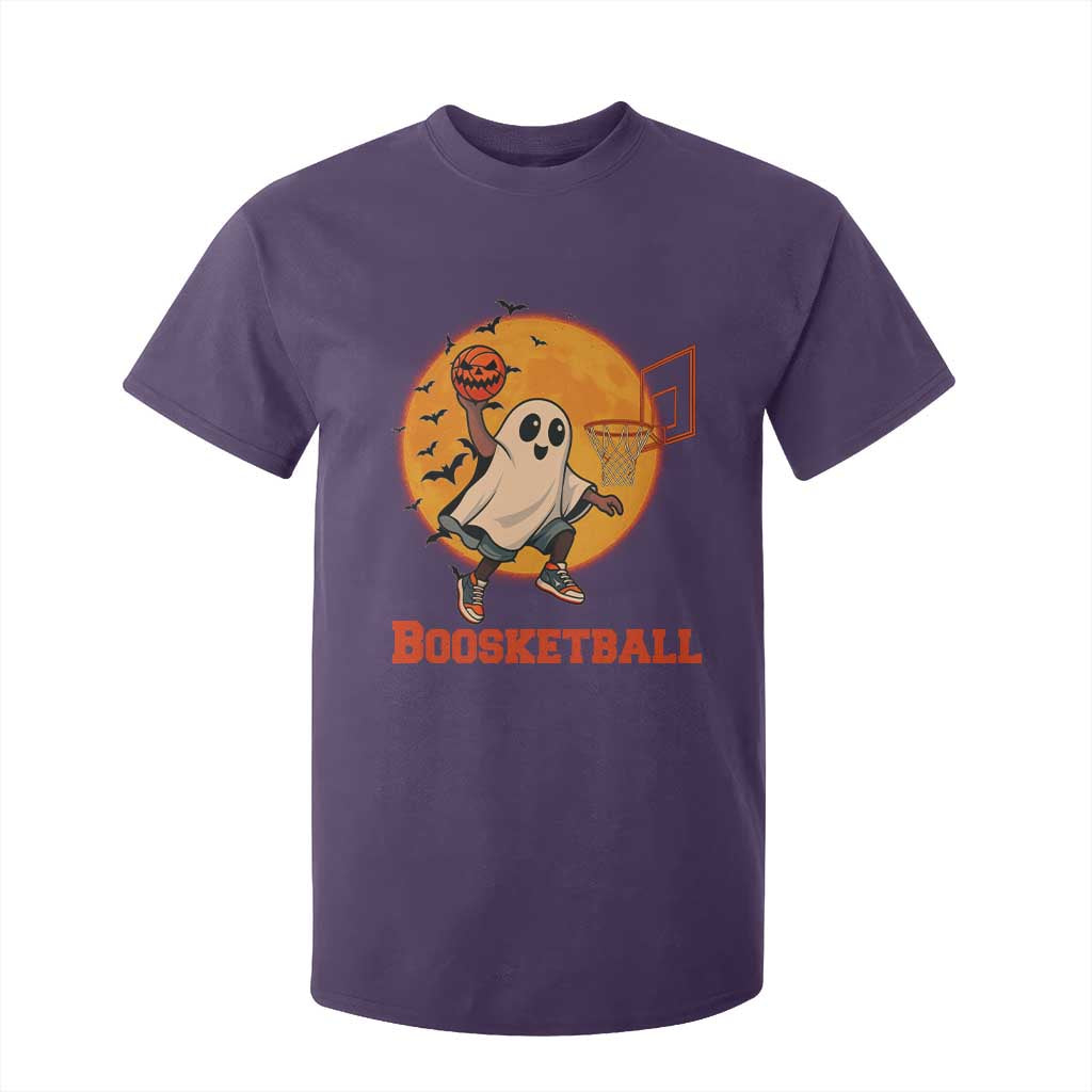 Funny Black Ghost Halloween Basketball T Shirt For Kid Boosketball Dunk Gift TS12 Purple Print Your Wear